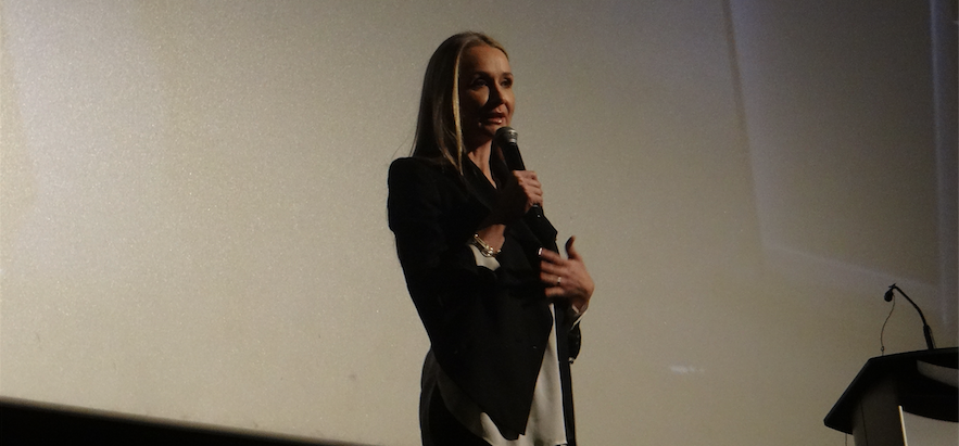 Filmmaker Alexandra Cousteau speaking at Planet in Focus in Toronto