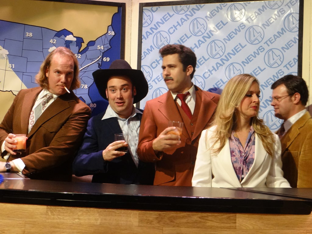 The cast of The Secret Sessions theatre immersive experience of Anchorman